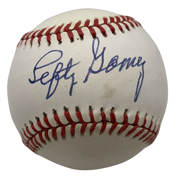 Lefty Gomez Signed OAL Baseball (JSA)