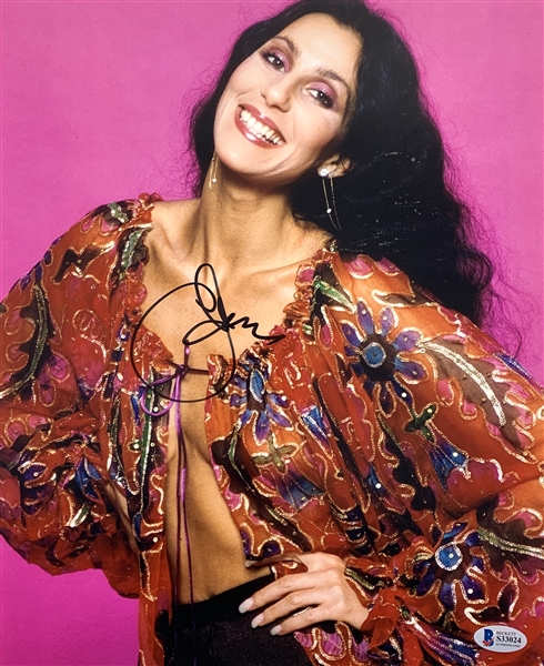 Cher In-Person Signed 11" x 14" Color Photo (Beckett/BAS COA)