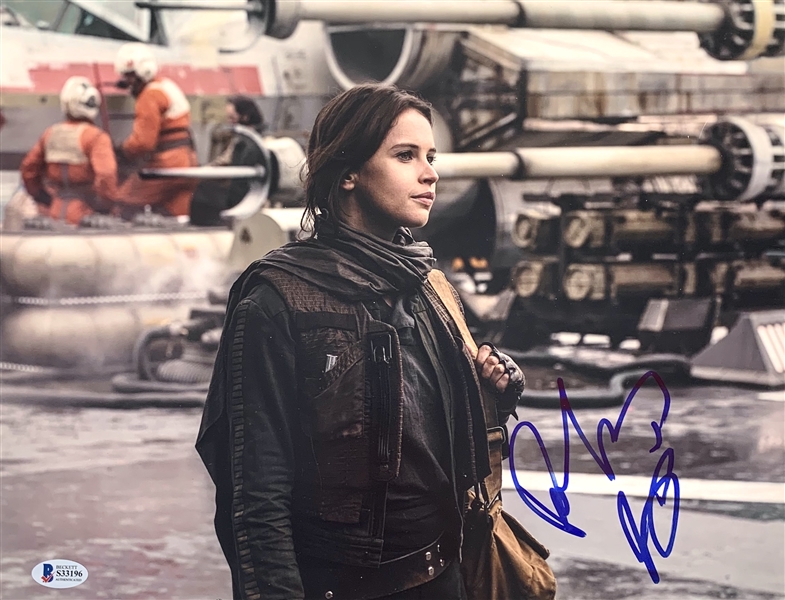 Rogue One: Felicity Jones In-Person Signed 11" x 14" Color Photo (Beckett/BAS COA)