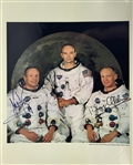 Apollo 11 Amazing Crew Signed Over-Sized 16" x 20" Color NASA Photograph w/ Armstrong, Aldrin & Collins (Beckett/BAS)