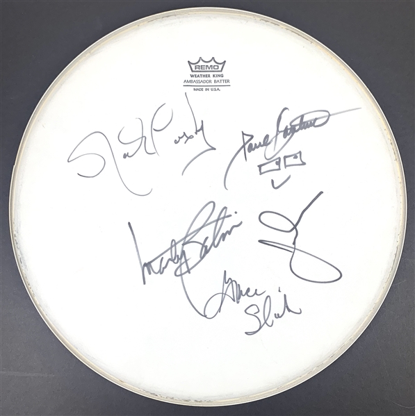 Jefferson Airplane Rare Group Signed 14-Inch Remo Drumhead (Beckett/BAS Guaranteed)