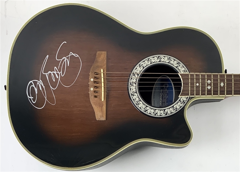 Jon Bon Jovi Boldly Signed Ovation Acoustic Guitar (Beckett/BAS Guaranteed)