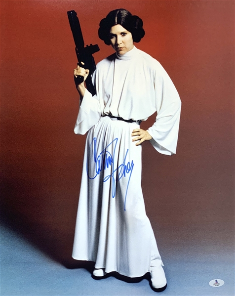 Star Wars: Carrie Fisher Signed 16" x 20" Color Photo as "Princess Leia" (Beckett/BAS COA)