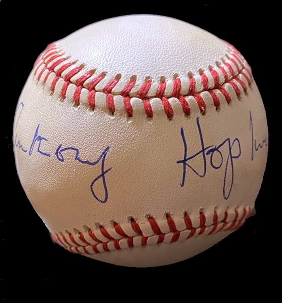 Sir Anthony Hopkins RARE In-Person Signed ONL Baseball (Beckett/BAS Guaranteed)