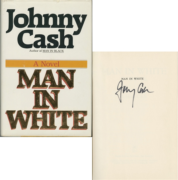 Johnny Cash Signed Hardcover Book: "Man in White" (Beckett/BAS)