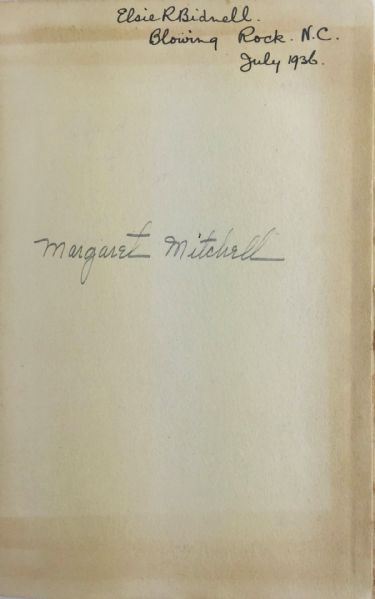 Margaret Mitchell Rare Signed “Gone With The Wind” 1936 Hardcover Book (JSA)