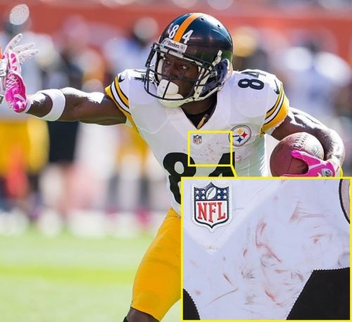 antonio brown game used jersey