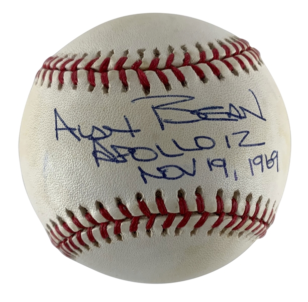 Apollo 12: Alan Bean Signed OML Baseball (BAS/Beckett Guaranteed)