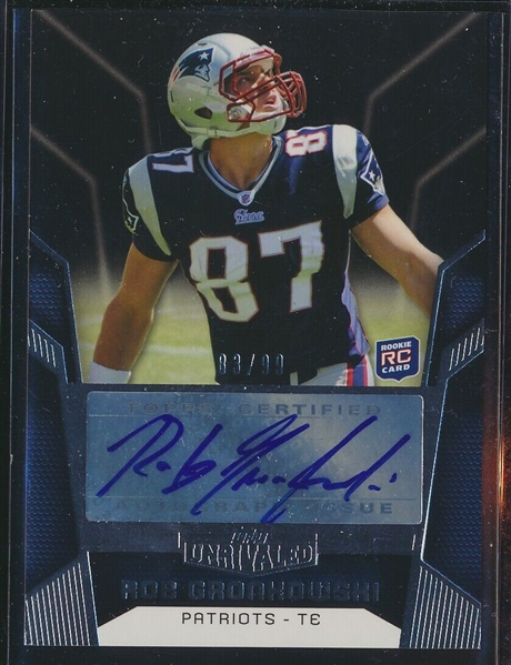 Rob Gronkowski Signed Topps Unveiled Limited Edition (/99) Rookie Card (Beckett/BAS Guaranteed)