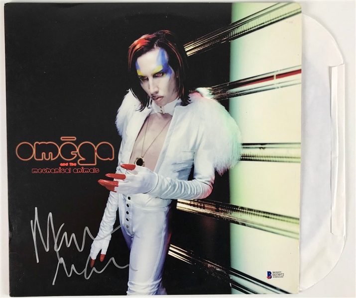 Marilyn Manson Signed "Mechanical Animals" Record Album (Beckett/BAS COA)