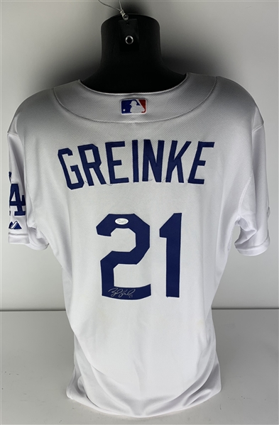 Zack Greinke Signed & Game Used 2015 LA Dodgers Jersey (JSA)