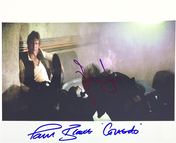 Greedo Is Dead: Harrison Ford & Paul Blake Dual Signed 8" x 10" Color Photo (Beckett/BAS Guaranteed)(Steve Grad Collection)