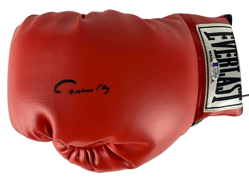 Muhammad Ali Signed "Cassius Clay" Red Everlast Boxing Glove (Beckett/BAS)