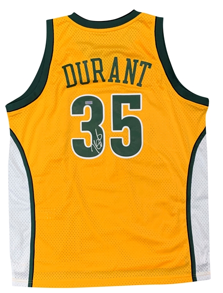 Kevin Durant Signed Seattle Supersonics Rookie Model On Court Style Jersey (Panini)