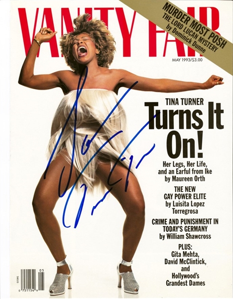 Tina Turner In-Person Signed May 1993 Vanity Fair Magazine Cover (Beckett/BAS Guaranteed)