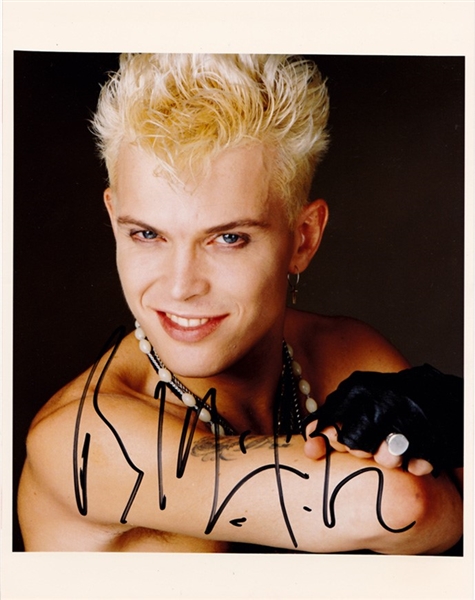 Billy Idol Lot of Two (2) In-Person Signed 8" x 10" Photos (Beckett/BAS Guaranteed)