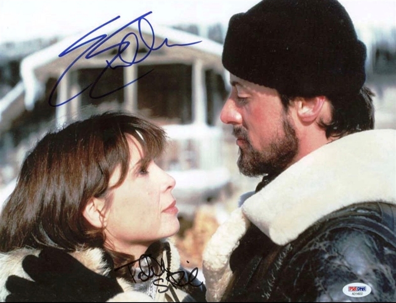 Rocky IV: Sylvester Stallone & Talia Shire Dual Signed 11" x 14" Color Photo (PSA/DNA)