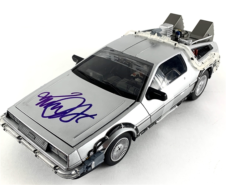 Michael J. Fox Signed "Back to the Future II" 1:15 Scale Model DeLoreon Time Machine Car! (PSA/DNA)