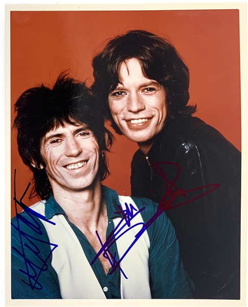 The Rolling Stones: Mick Jagger & Keith Richards Signed 8" x 10" Color Photo (PSA/DNA)