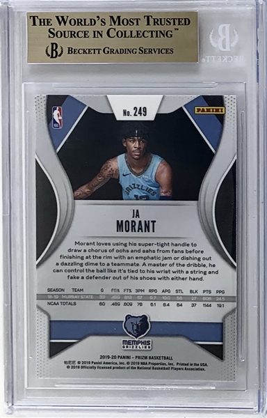 Lot Detail - Ja Morant 2019-20 Panini Prizm #249 Rookie Card - BGS ...