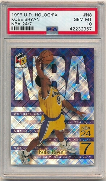 Kobe Bryant 1999-00 Upper Deck HOLOGrFX #8 NBA 24/7 Card - PSA Graded GEM MINT 10!