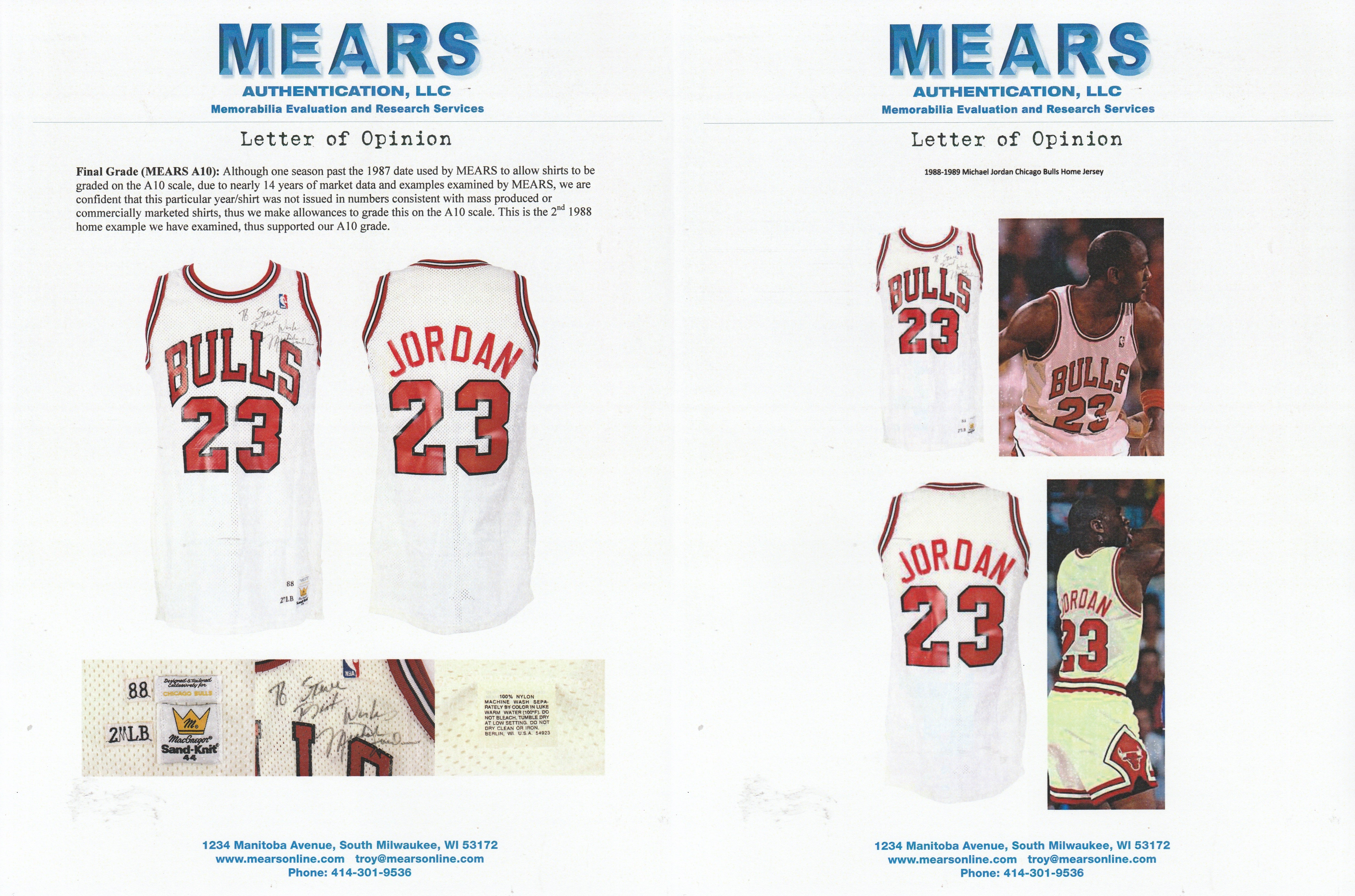 1987-88 Michael Jordan Game Worn Uniform. The 1987-1988 season was, Lot  #19172