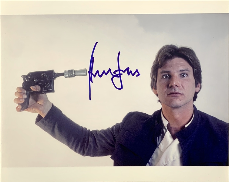 Harrison Ford In-Person Signed Photo as "Han Solo" from Empire Strikes Back Era Shoot (Steve Grad Collection)(Beckett/BAS Guaranteed)