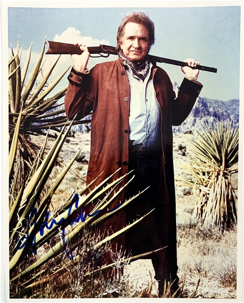 Johnny Cash In-Person Signed 8" x 10" Color Photo (Beckett/BAS Guaranteed)