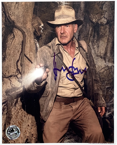 Harrison Ford Signed 8" x 10" Photo from "Indiana Jones and the Kingdom of the Crystal Skull" (Official Pix)(Beckett/BAS Guaranteed)