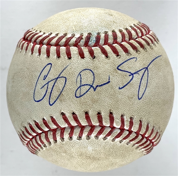 Corey Seager Signed & Game Used OML Baseball :: 9/5/2016 Game vs. DBacks :: Seager HR Game & Greinke Pitched Ball (MLB Auth & PSA/DNA)