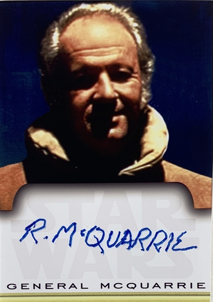 Ralph McQuarrie Signed 2.5" x 3" Custom Trading Card Style Photo (Beckett/BAS Guaranteed)(Steve Grad Collection)