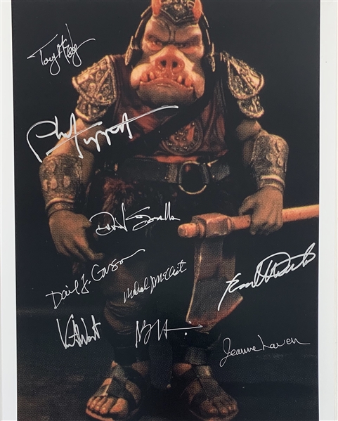 Gamorrean Guard Signed 11" x 14" Color Photo with ILM Staffers Who Created The Character (9 Sigs)(Beckett/BAS Guaranteed)(Steve Grad Collection)