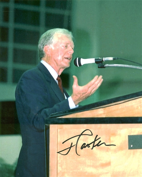 Jimmy Carter and George W Bush (Lot of Two) Signed Items (Beckett/BAS Guaranteed)