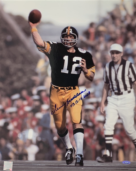 Terry Bradshaw Signed 16" x 20" Photograph w/ "SB 13-14 MVP" Inscription! (Beckett/BAS Guaranteed)