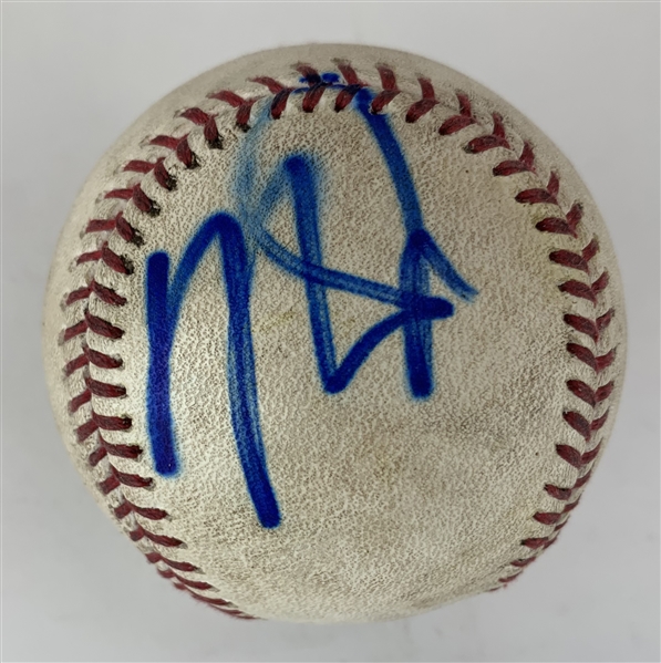 Mike Trout Signed & Game Used OML Baseball (Beckett/BAS Guaranteed)