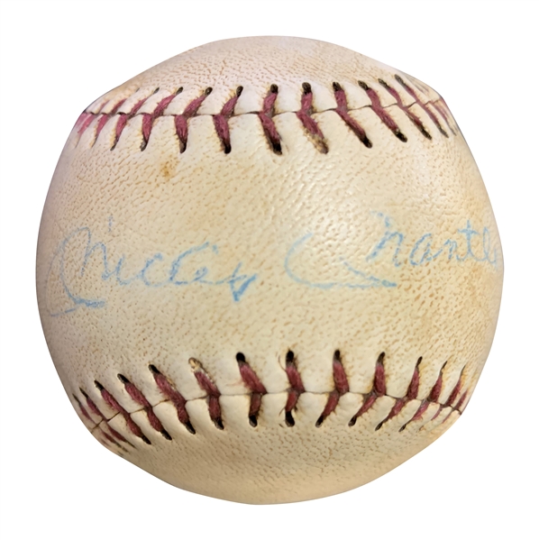 Mickey Mantle Vintage Signed Baseball (Beckett/BAS)