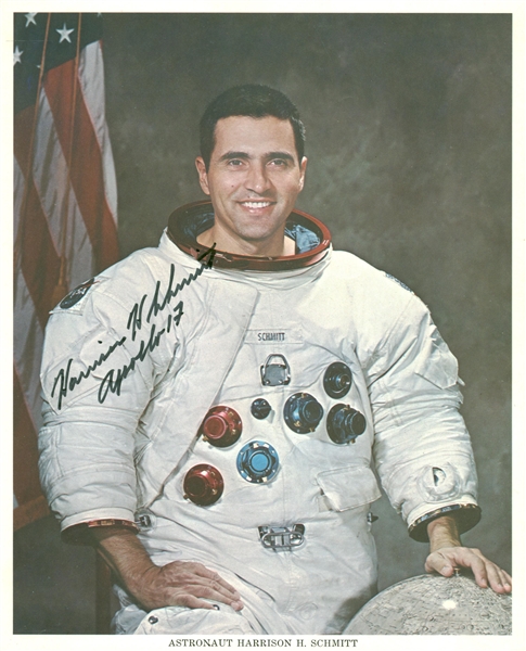 Harrison Schmitt Signed 8" x 10" Official NASA Lithograph (Beckett/BAS Guaranteed)