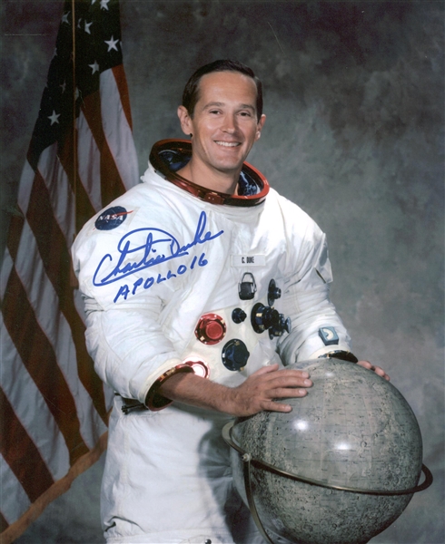 Charles Duke Signed & Inscribed 8" x 10" NASA Photograph (Beckett/BAS Guaranteed) 
