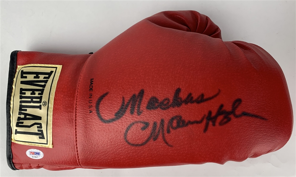 Marvin Hagler Signed &  Inscribed "Marvelous" Everlast Boxing Glove (PSA/DNA)