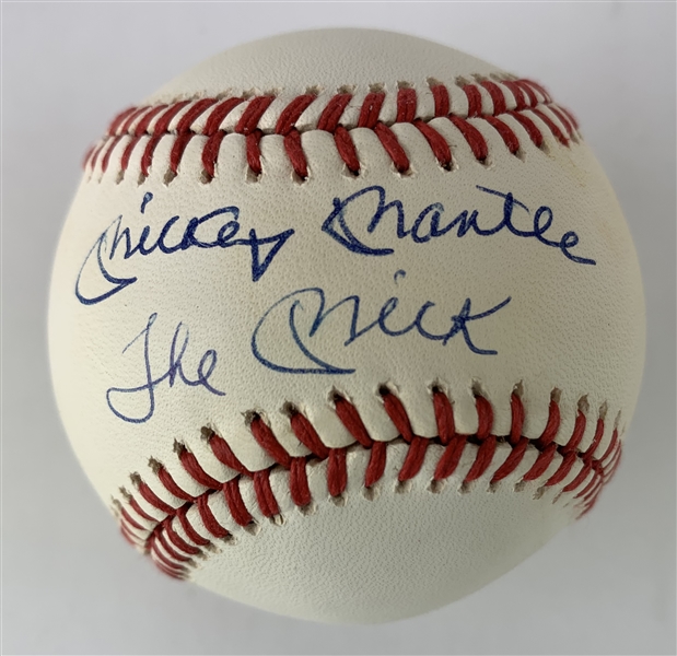 Mickey Mantle ULTRA-RARE Signed OAL Baseball w/ "The Mick" Inscription! (PSA/DNA)