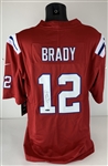Tom Brady Signed NIKE Official New England Patriots Red Jersey (TriStar)