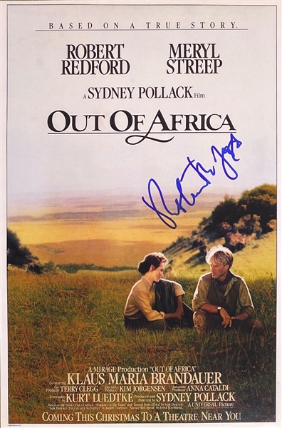 Robert Redford RARE In-Person Signed 12" x 18" Poster Style Print from "Out of Africa" (Beckett/BAS Guaranteed)