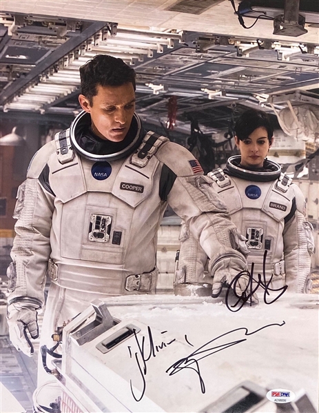 Interstellar: Matthew McConaughey & Anne Hathaway In-Person Signed 11" x 14" Color Photo (PSA/DNA)