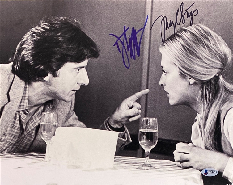 Meryl Streep & Dustin Hoffman Desirable Signed 11" x 14" Photo from "Kramer vs. Kramer" (Beckett/BAS COA)