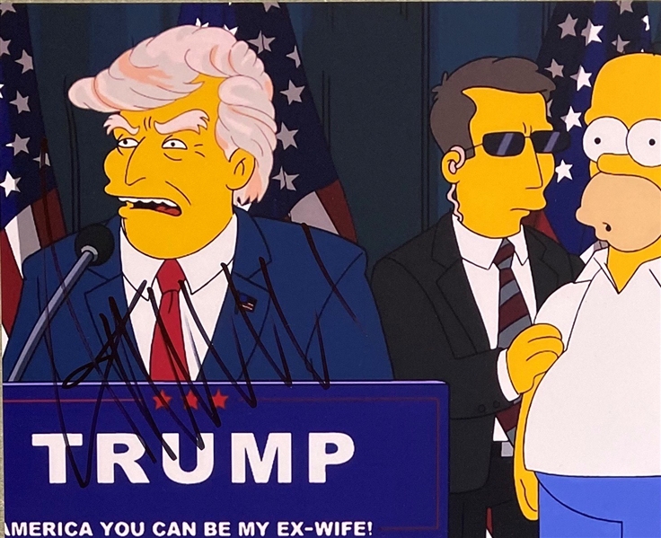 President Donald Trump In-Person Signed 8" x 10" Color Photo from "The Simpsons" (Beckett/BAS Guaranteed)