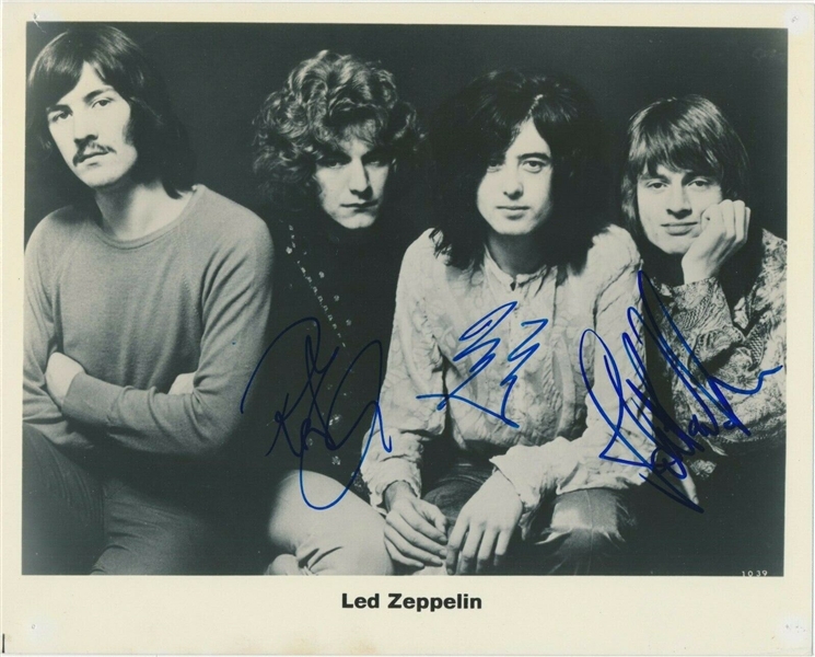 The Perfect Zeppelin: Led Zeppelin Near-Mint Group Signed 8" x 10" Photograph (Beckett/BAS GEM MINT 10!)