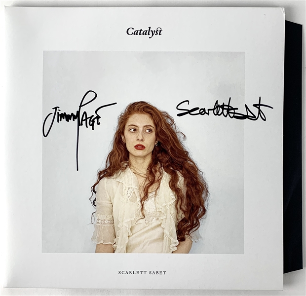Led Zeppelin: Jimmy Page & Scarlett Sabet Signed Limited Edition "Catalyst" Album with RARE Page Full Name Signature! (JSA LOA)