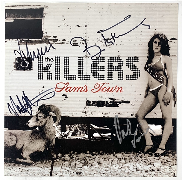The Killers Group Signed 12" x 12" Album Flat for "Sams Town" (4 Sigs)(Beckett/BAS Guaranteed)