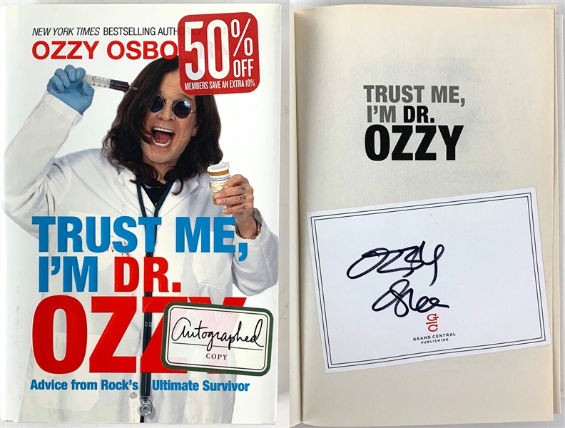 Ozzy Osbourne Signed Hardcover First Edition Book: "Trust Me, Im Dr. Ozzy" (Beckett/BAS Guaranteed)