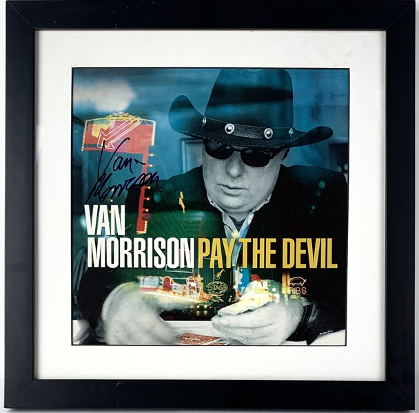 Van Morrison Signed "Pay The Devil" Record Album in Custom Framed Display (Beckett/BAS Guaranteed)
